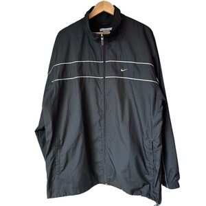 Vintage Nike Classic Swoosh Black Windbreaker Jacket 2000s, XL